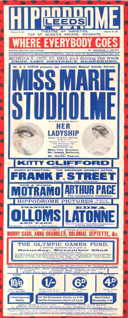 Hippodrome — Theatre of Varieties, Top of Queen's Arcade, Briggate