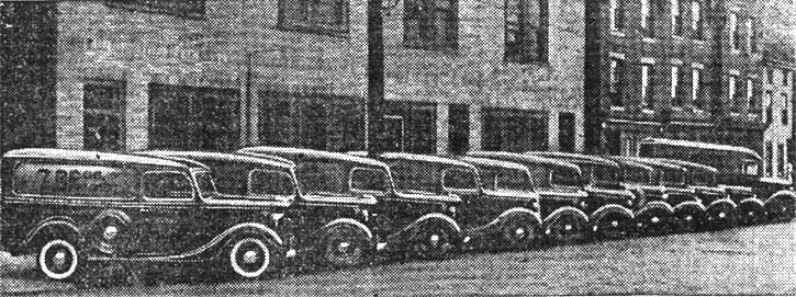 Part of the Seven Brothers Baking Co. fleet - October 1936