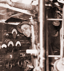 crew members inside control room
