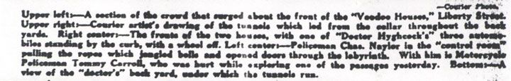 House of Voodooism Yield Weird Tales - Camden Courier, April 10, 1925