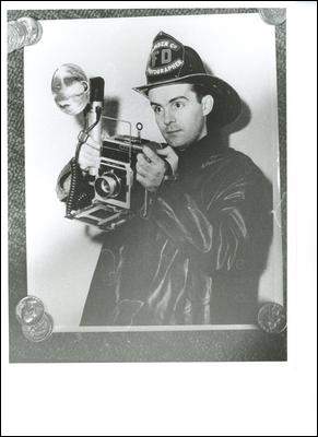 bob bartosz with his 4 & 5 camera in 1958