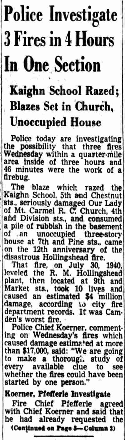 Police Investigate 3 Fires in 4 Hours in One Section