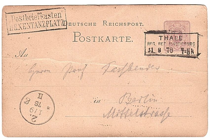 1878 Postcard