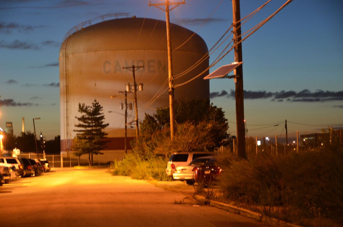 Camden NJ Water Tower, at the base of Elm Street